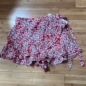 Zara ruffle tie skort daisy
